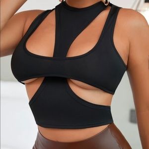 Black Interlacing Top